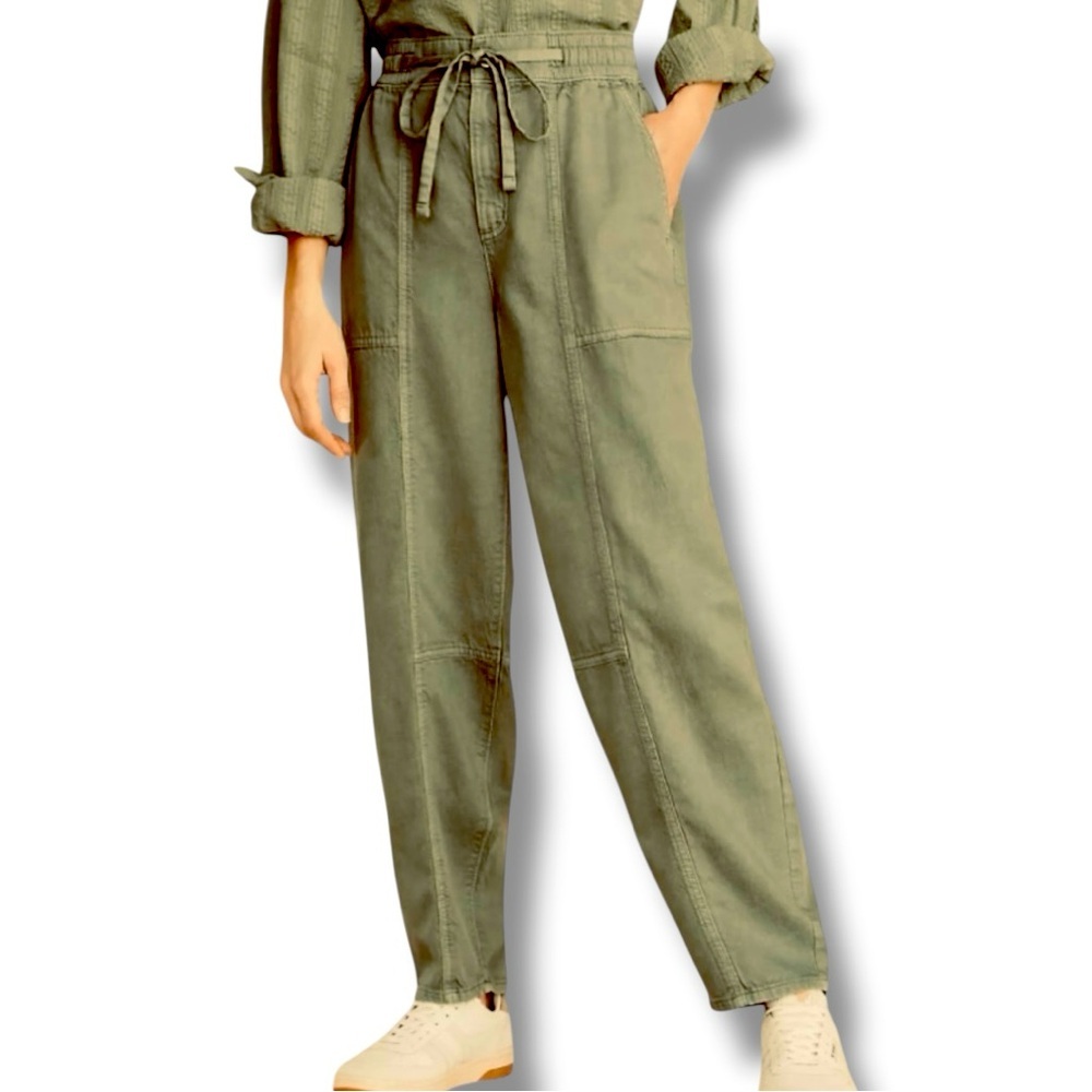 LOFT Lou & Grey Size Small Withered Willow Utility Pants Lyocell-Cotton-Spandex